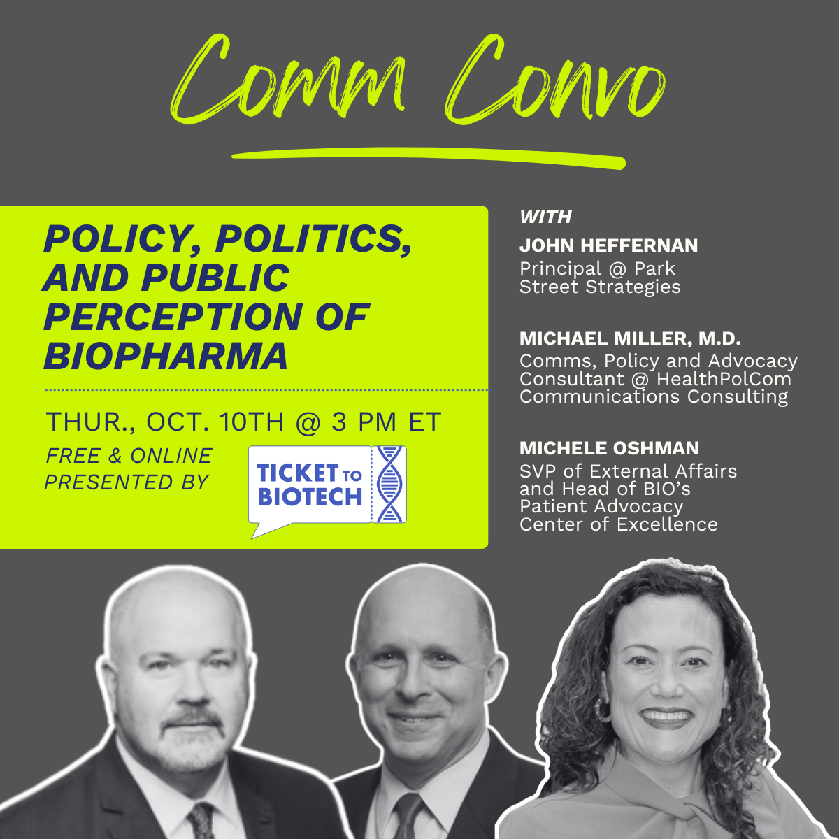 Policy, Politics, and Public Perception of Biopharma